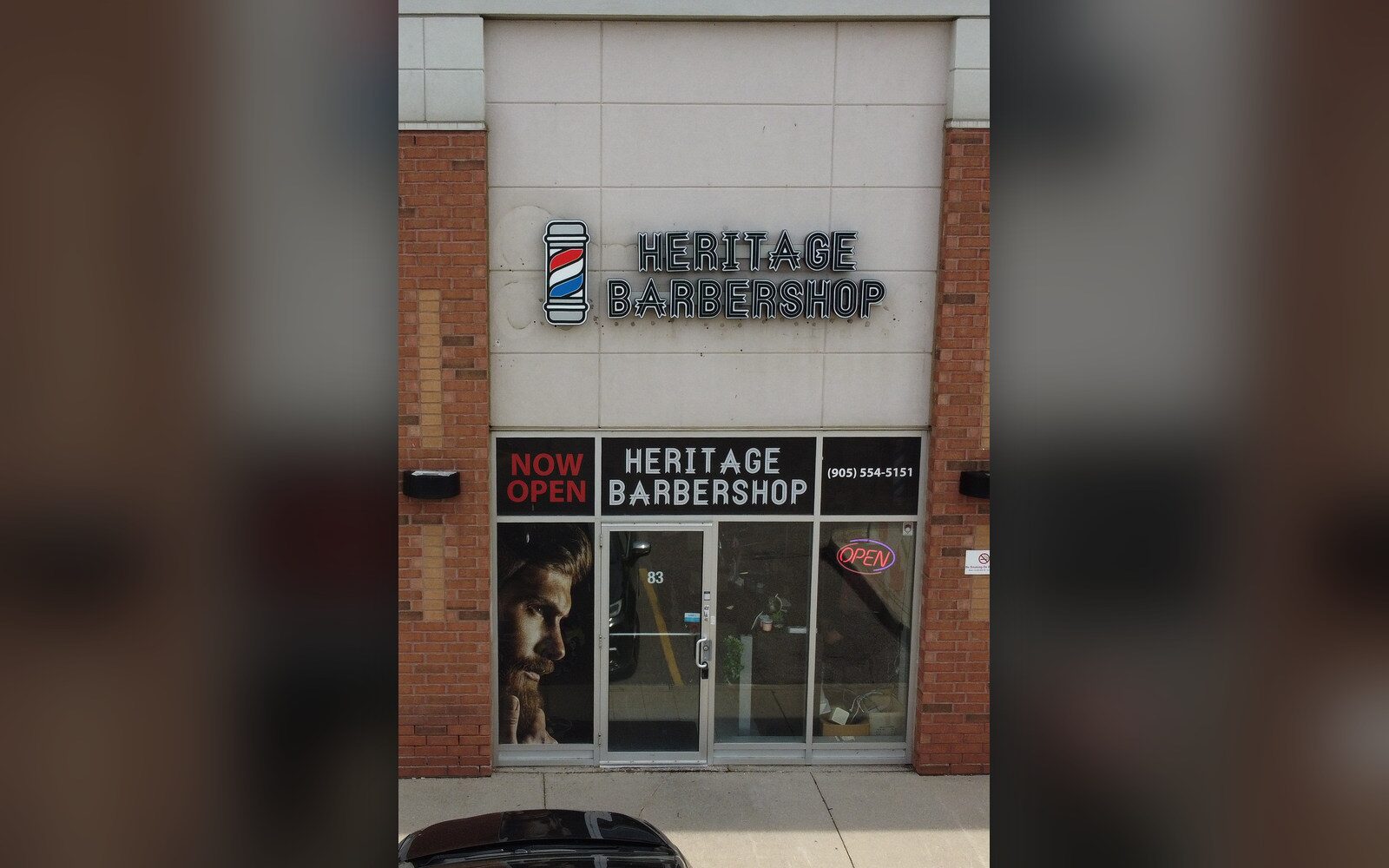 Heritage Barbershop storefront
