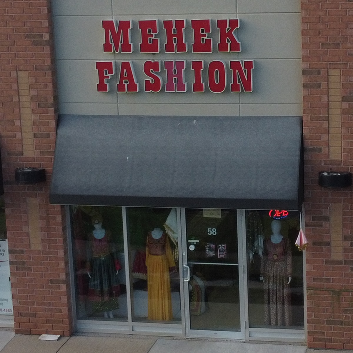 Mehek Fashions storefront